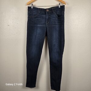 DEMOCRACY Ab Solution Jeans Size 14 Blue Stretch‎ Denim Skinny Mid Rise